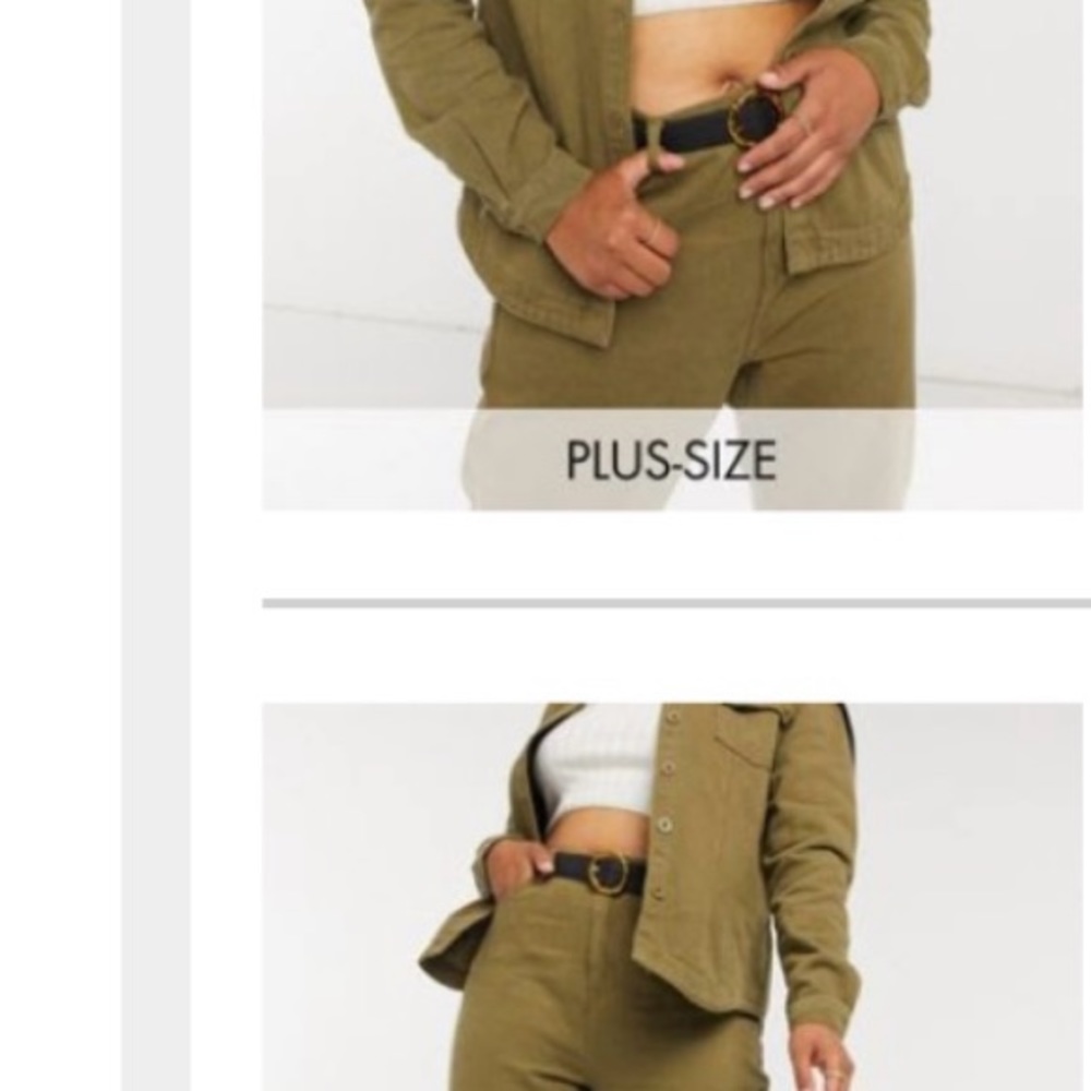 Green Khaki Denim Jacket and Mom jeans - Set
